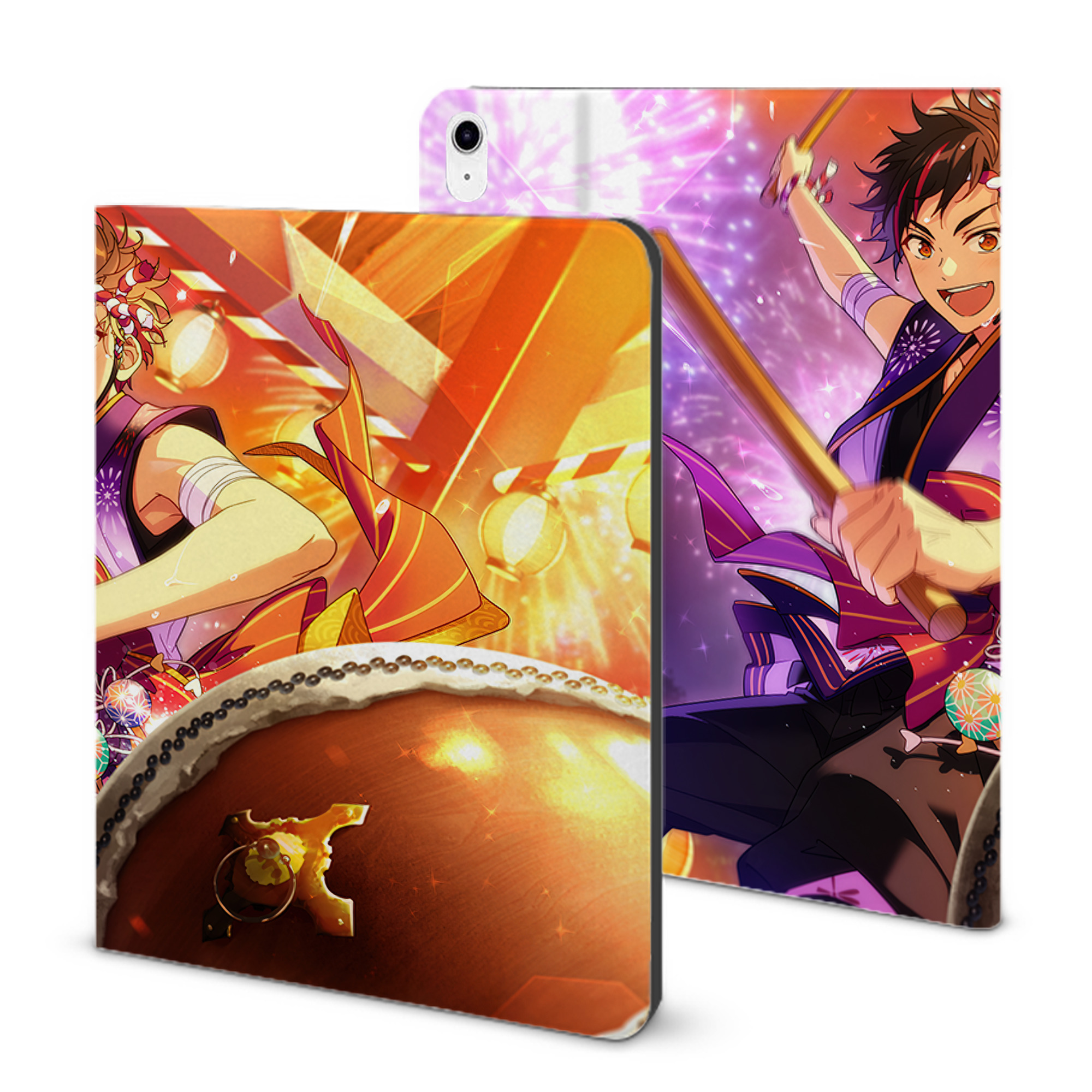 （画像用） あんさんぶるスターズ! Ensemble Stars IPad ケース ブック型 PUレザー TPU 耐衝撃 軽量 薄型 ペン収納なし 全面保護 IPad 各モデル対応
